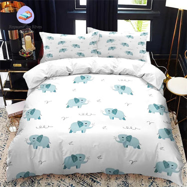 Housse de Couette Imprimé Éléphant